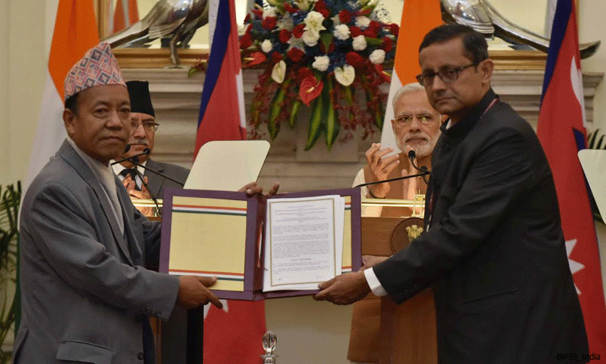 Nepal sign's three-point agreement with India 1 Nepal sign's three-point agreement with India