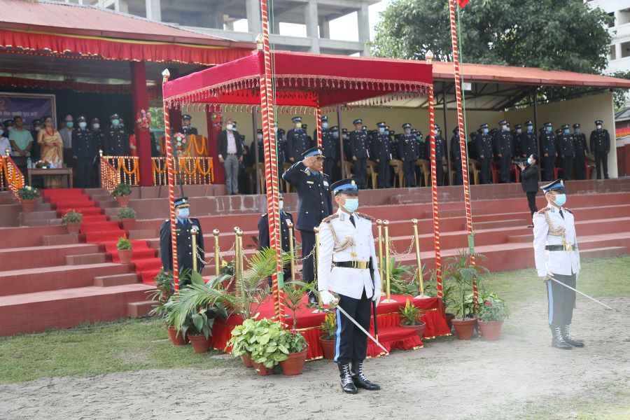 प्रहरी महानिरीक्षक ठाकुरप्रसाद ज्ञवालीको बिदाई 1 Nepal police IGP