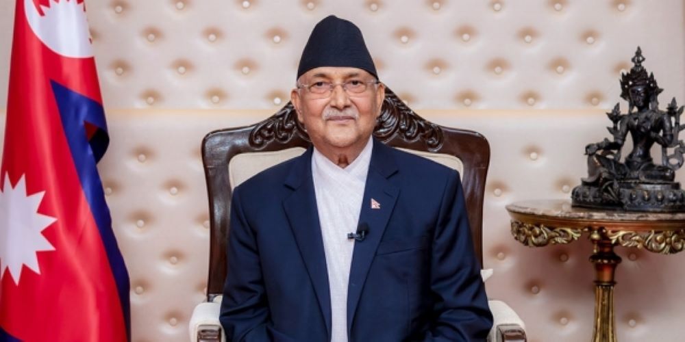 pm Nepal KP oli address to nation corona NCP
